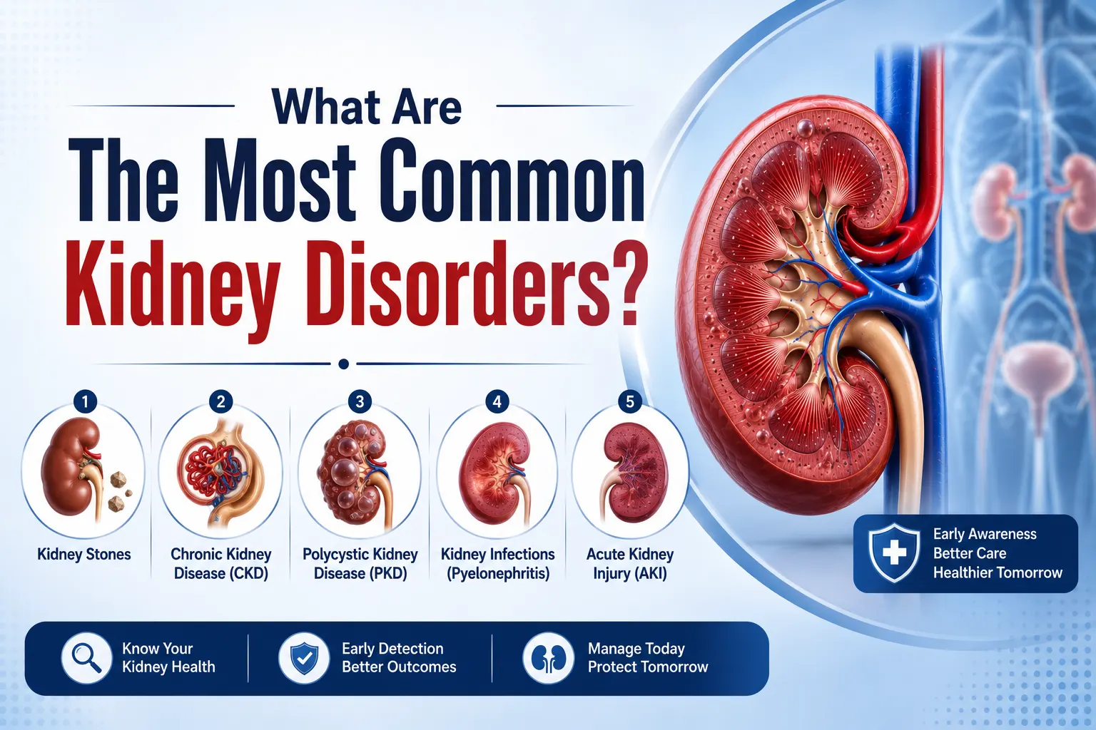 What are the most common kidney disorders?